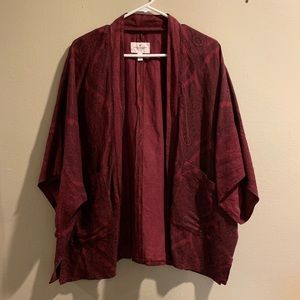 Burgundy American Eagle kimono